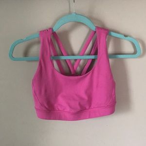 Lululemon pink sport bra size 6